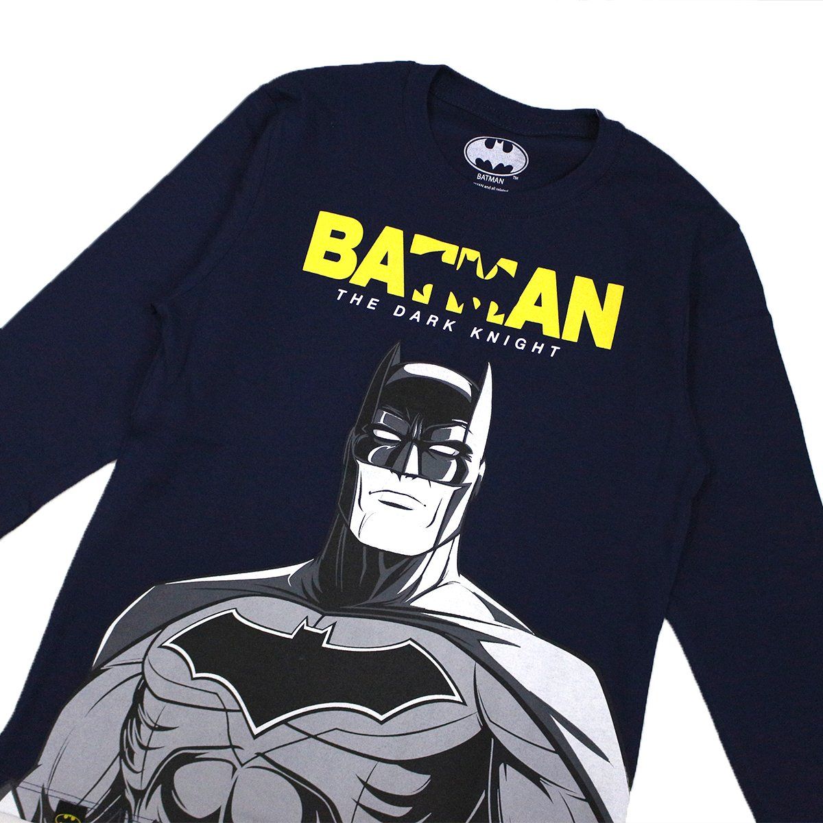 DC COMICS - POLO BAS ML NIÑO BATMAN AZUL MARINO
