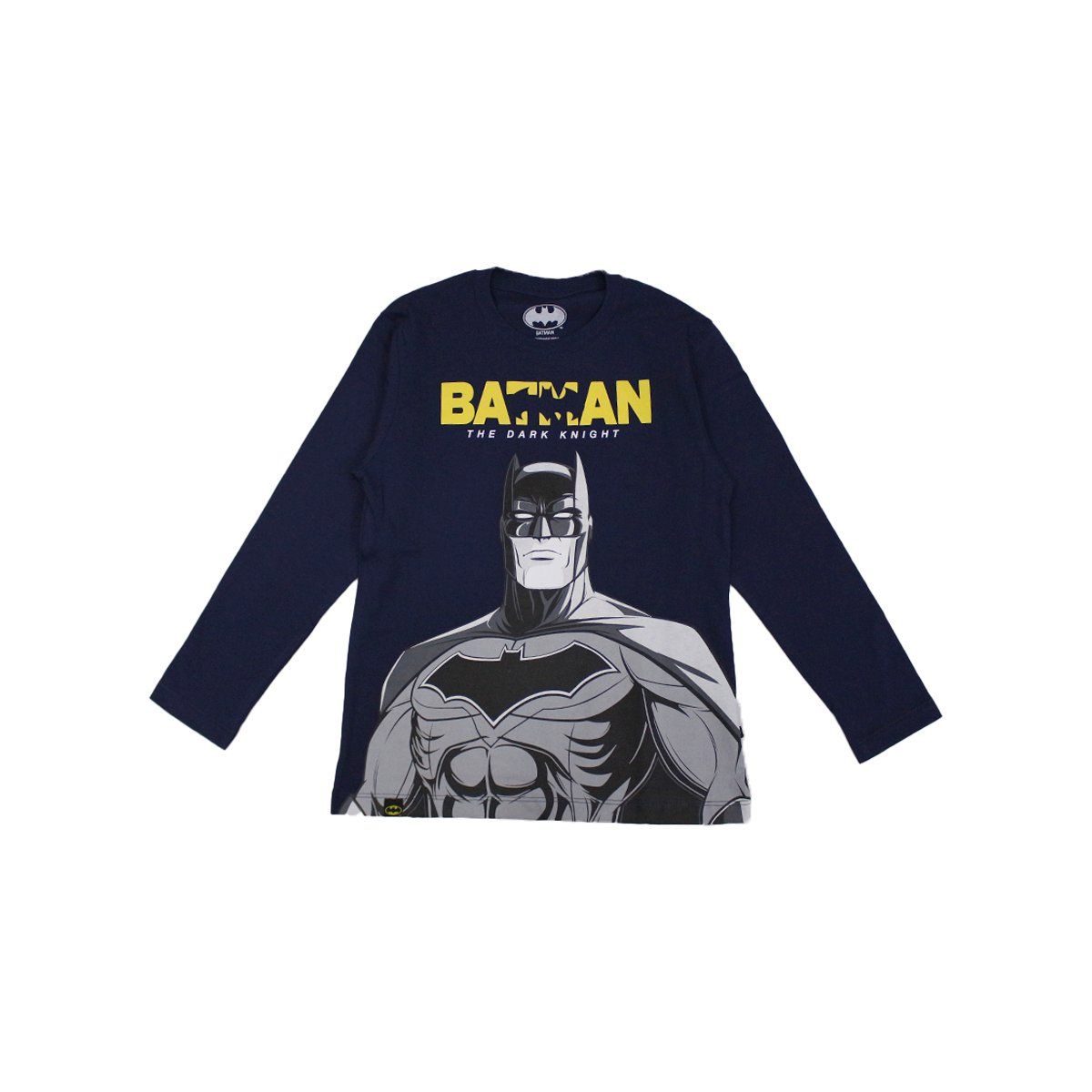 DC COMICS - POLO BAS ML NIÑO BATMAN AZUL MARINO