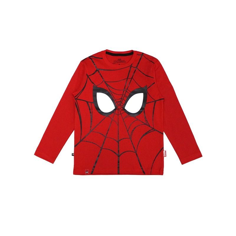 MARVEL - POLO BAS ML NIÑO SPIDERMAN ROJO