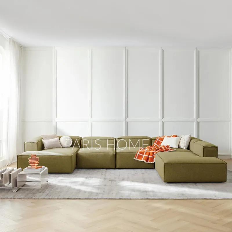 GENERICO - Seccional Derecho Rinconera 6 Plazas Monarch Tejido - Verde Oliva