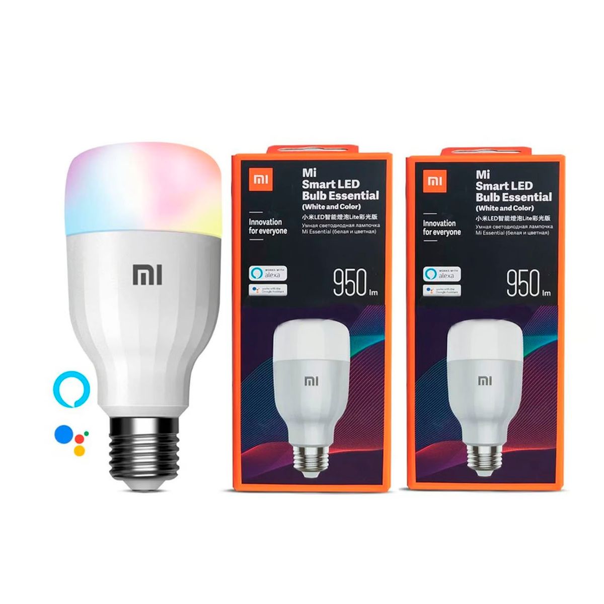 XIAOMI - Combo Xiaomi Foco Inteligente Mi Smart Led 950LM Bulb Essential