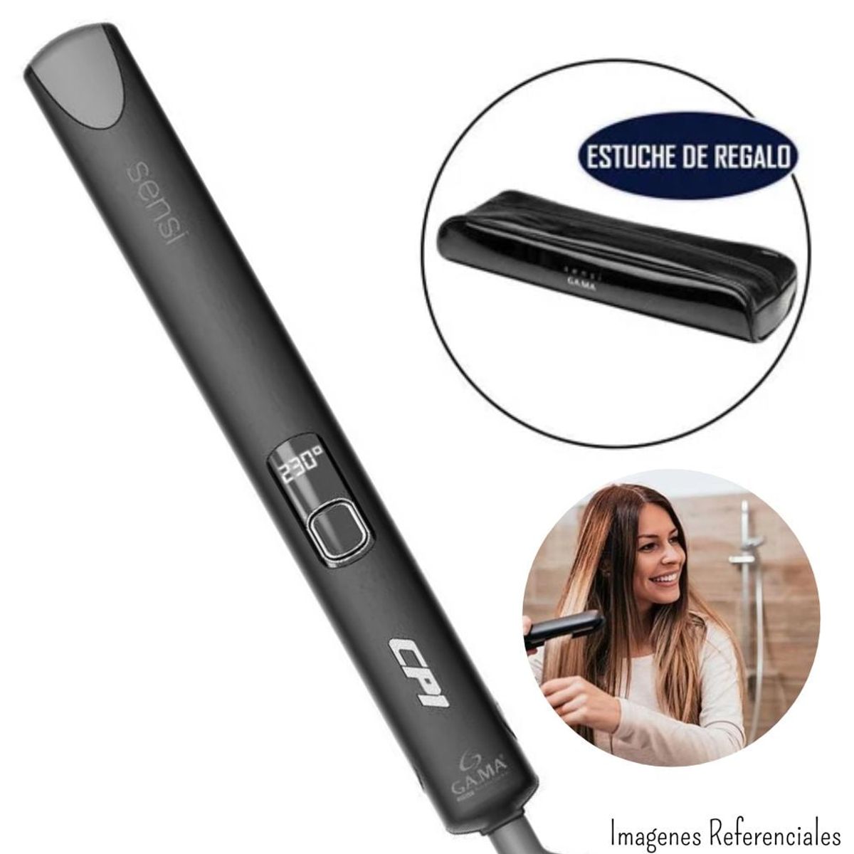 GAMA - Plancha Alisadora Gama 5D IHT Línea Sensi - Negra