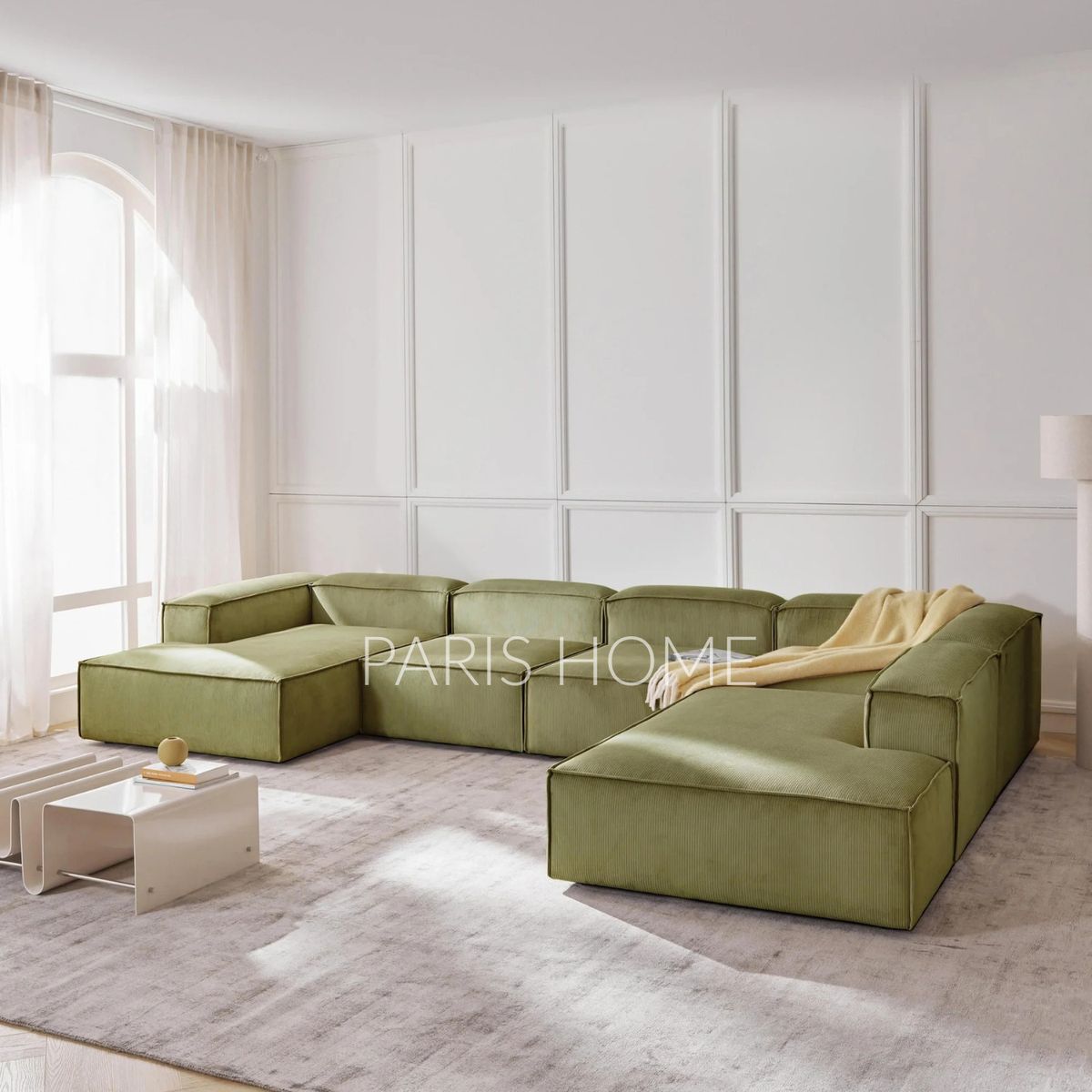 GENERICO - Seccional Derecho Rinconera 6 Plazas Monarch Pana - Verde Oliva