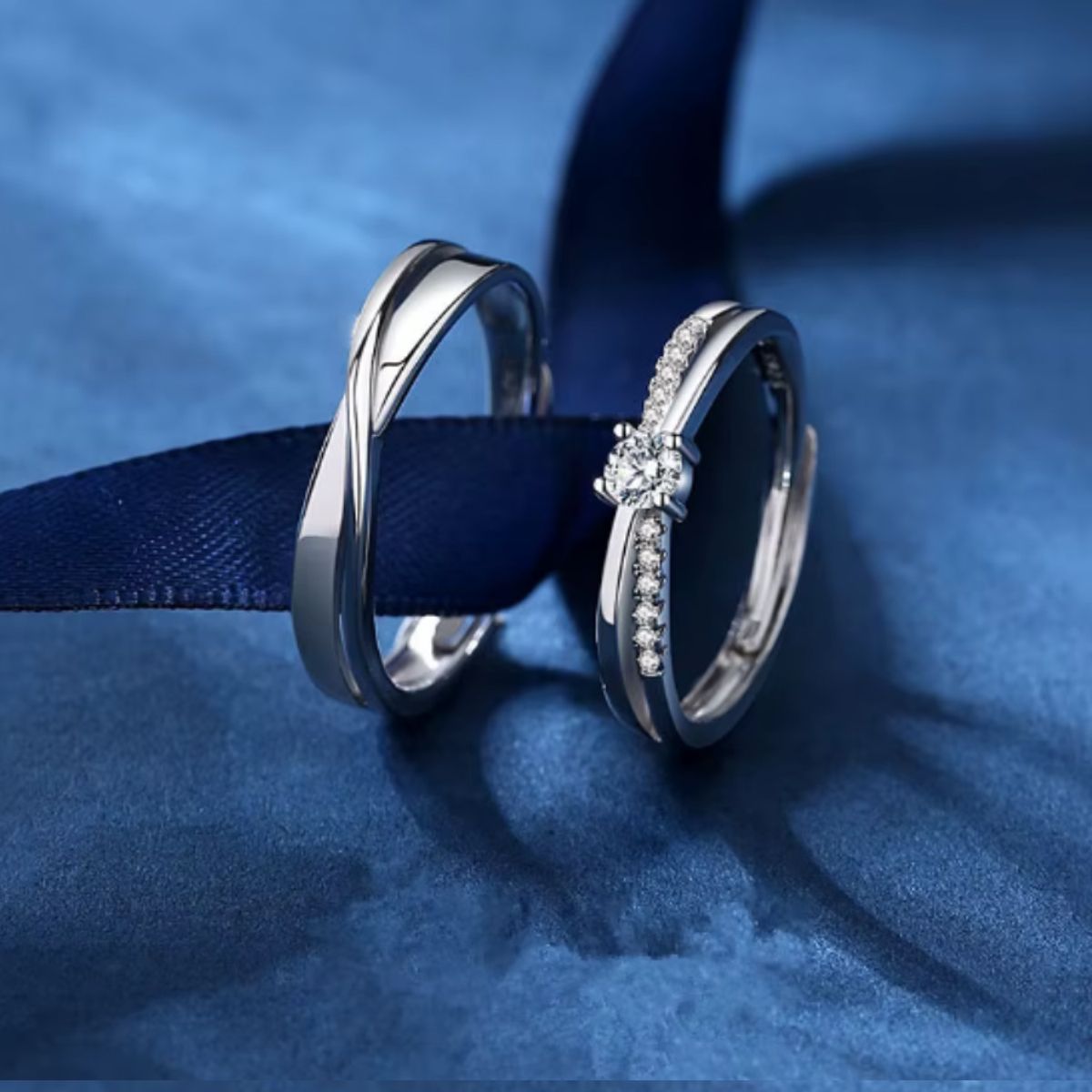 GENERICO - Anillos de Pareja Ajustable Eterno Brillo