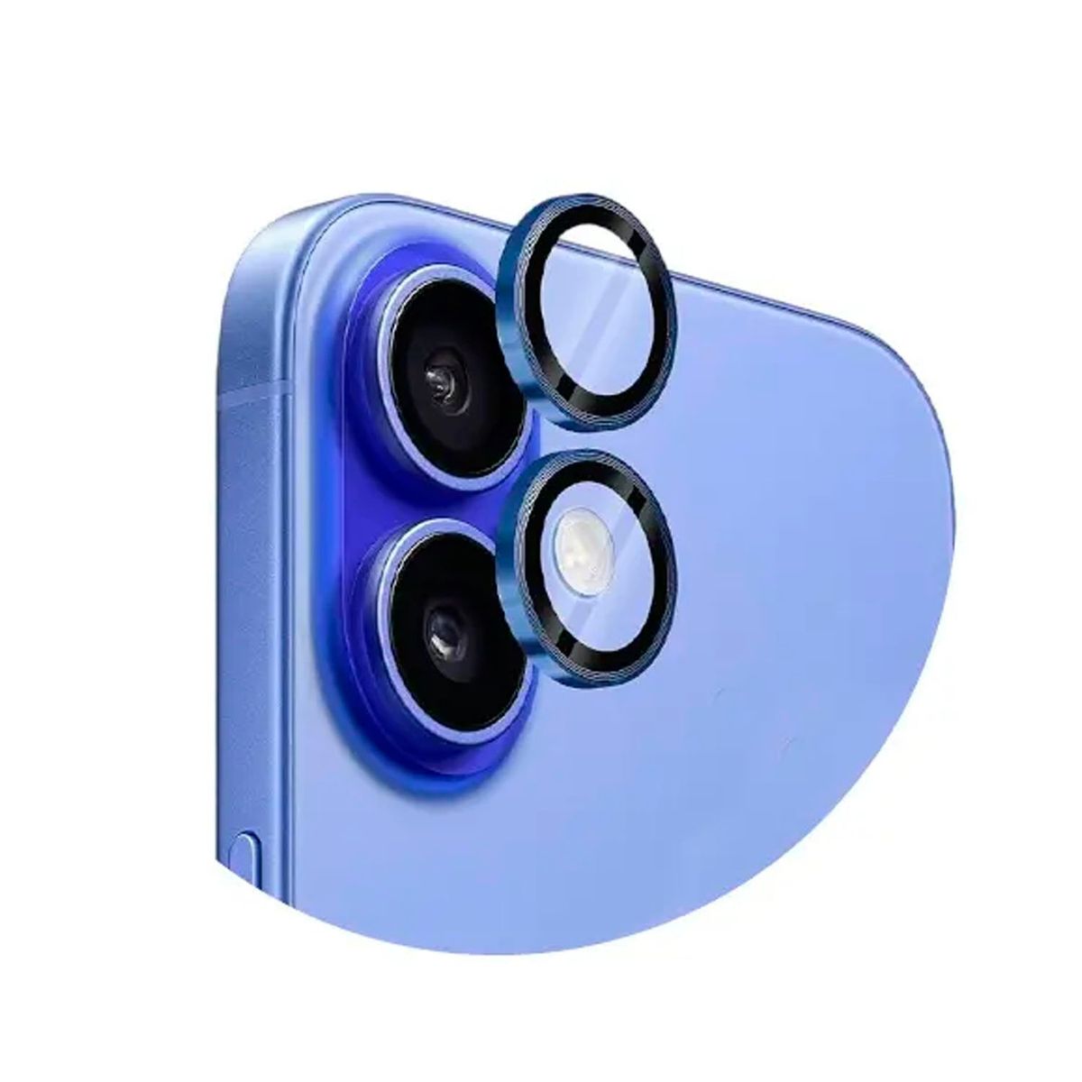 GENERICO - Protectores individuales para lentes de cámaras iPhone 16 Plus Azul