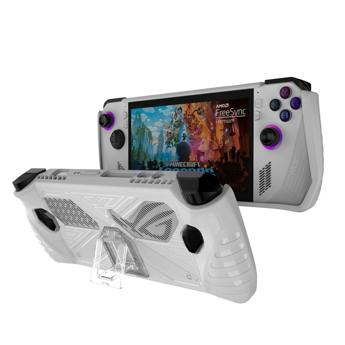 GENERICO - Estuche Case Funda Protectora TPU + Sop. Asus ROG Ally 2023 Blanco