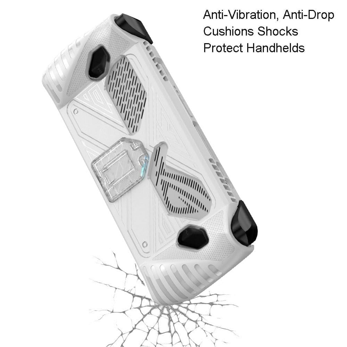 GENERICO - Estuche Case Funda Protectora TPU + Sop. Asus ROG Ally 2023 Blanco