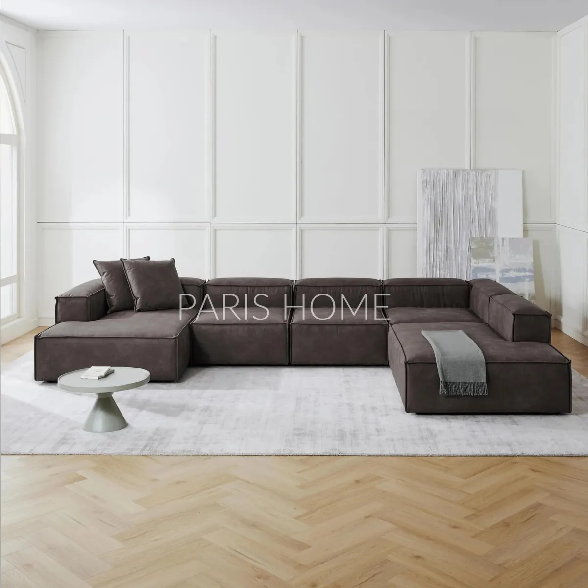 GENERICO - Seccional Derecho Rinconera 6 Plazas Monarch Ultracuero - Taupe