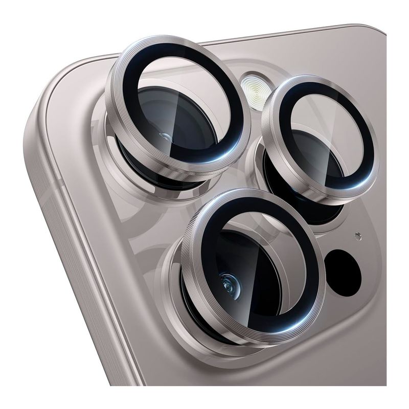 GENERICO - Protector individual para lentes de cámaras iPhone 15 Pro Titanium