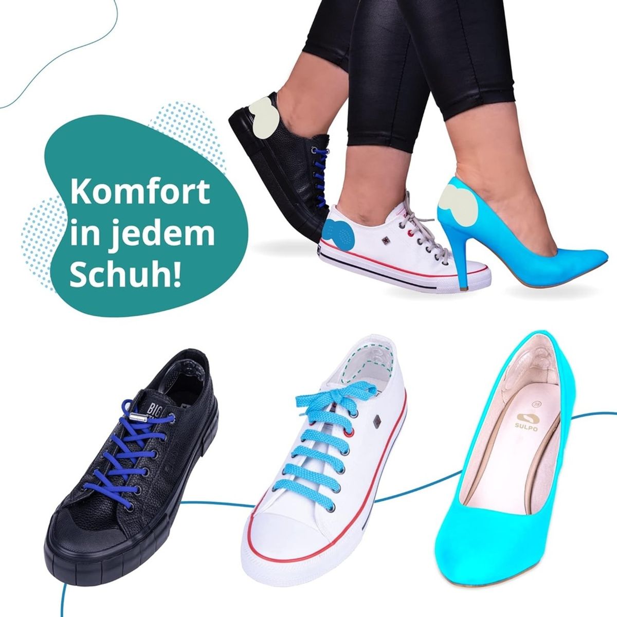 GENERICO - PLANTILLAS DE GEL SUAVE PARA EL TALÓN 2 PARES