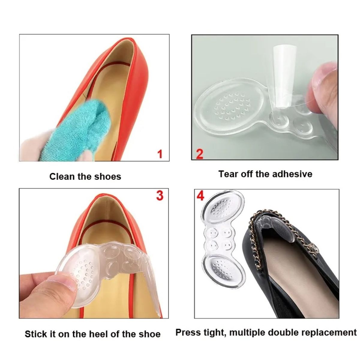 GENERICO - PROTECTOR DE GEL DE SILICONA PARA EL TALÓN 1 PAR