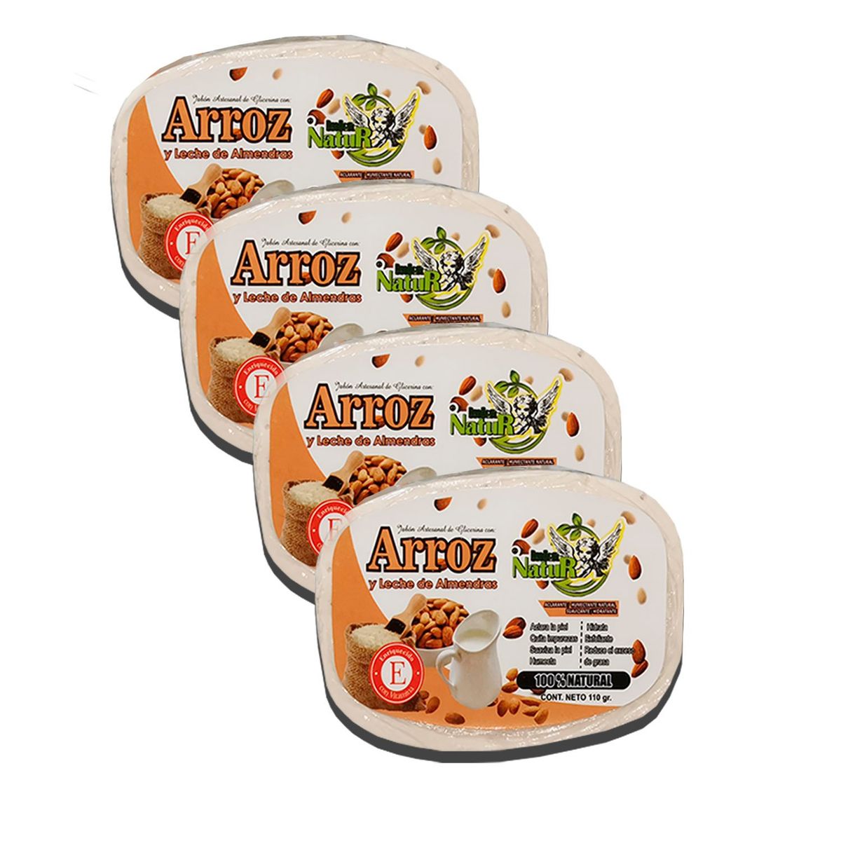 GENERICO - Jabón de arroz blanqueador natural  con vitamina E 4 Und