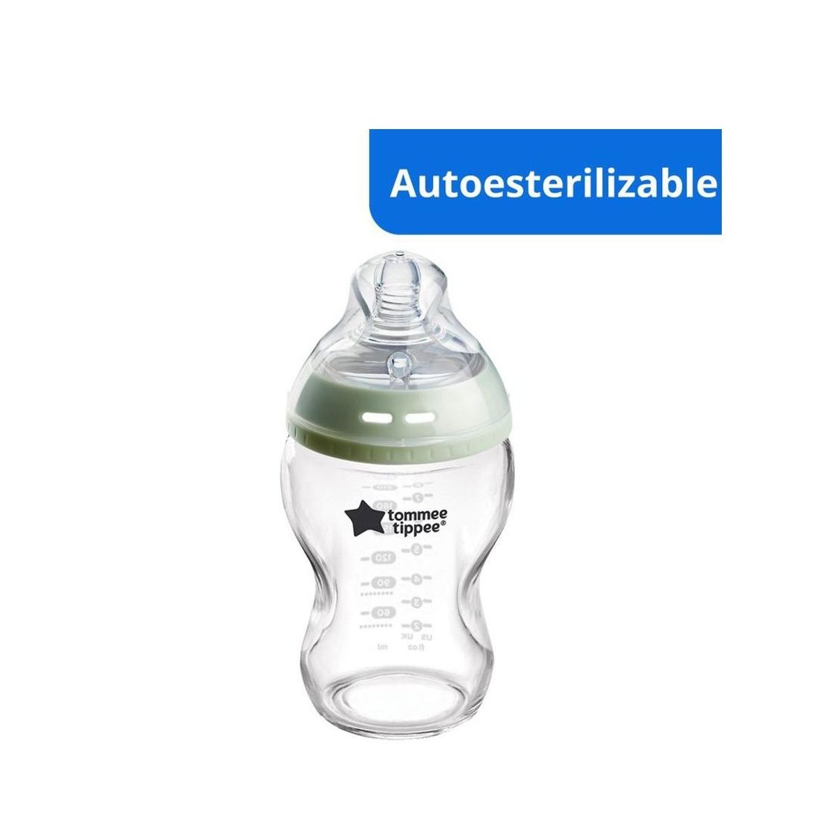 TOMMEE TIPPEE - Biberon De Vidrio Recien Nacido Nature Start 9oz - 250ml