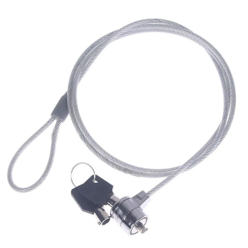GENERICO - CANDADO LINGA CABLE ACERO NOTEBOOK SEGURIDAD LLAVE