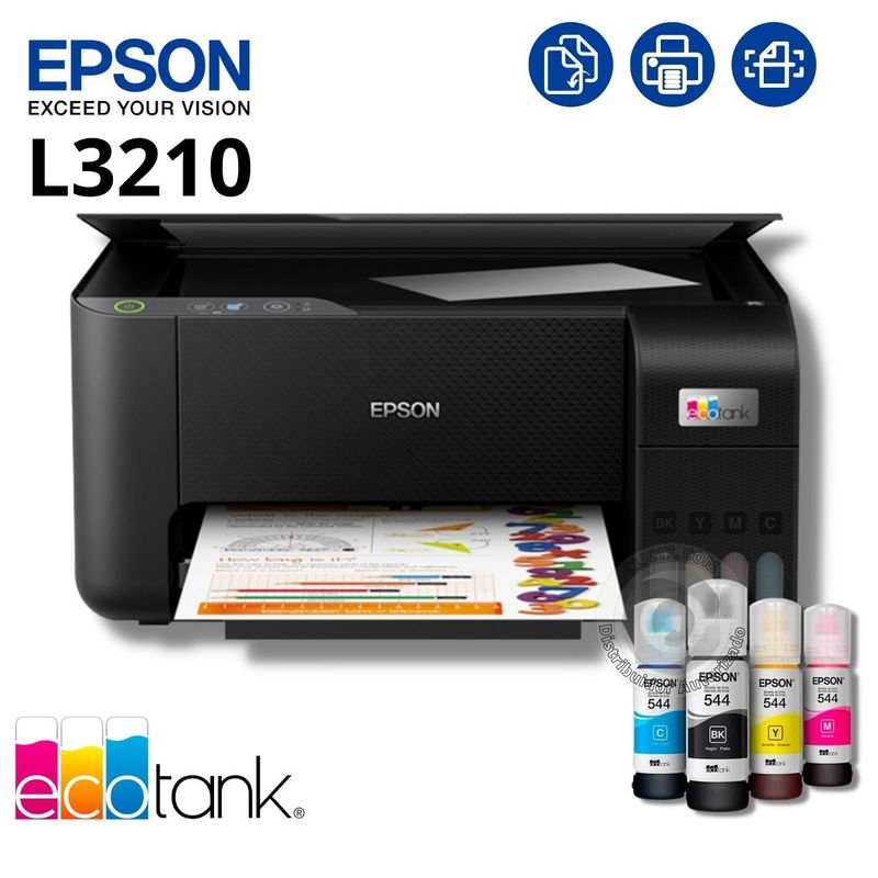 EPSON - Impresora Multifuncional de Tinta Epson EcoTank L3210