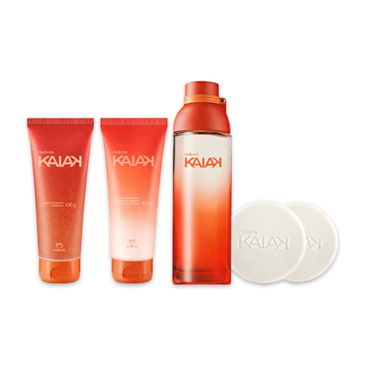 NATURA - Kaiak Fragancia con Hidratante, Exfoliante y 2 Jabones