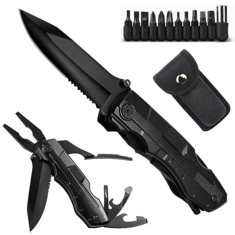 OEM - Cuchillo Multifuncional 13 en 1 con Mango Antideslizante
