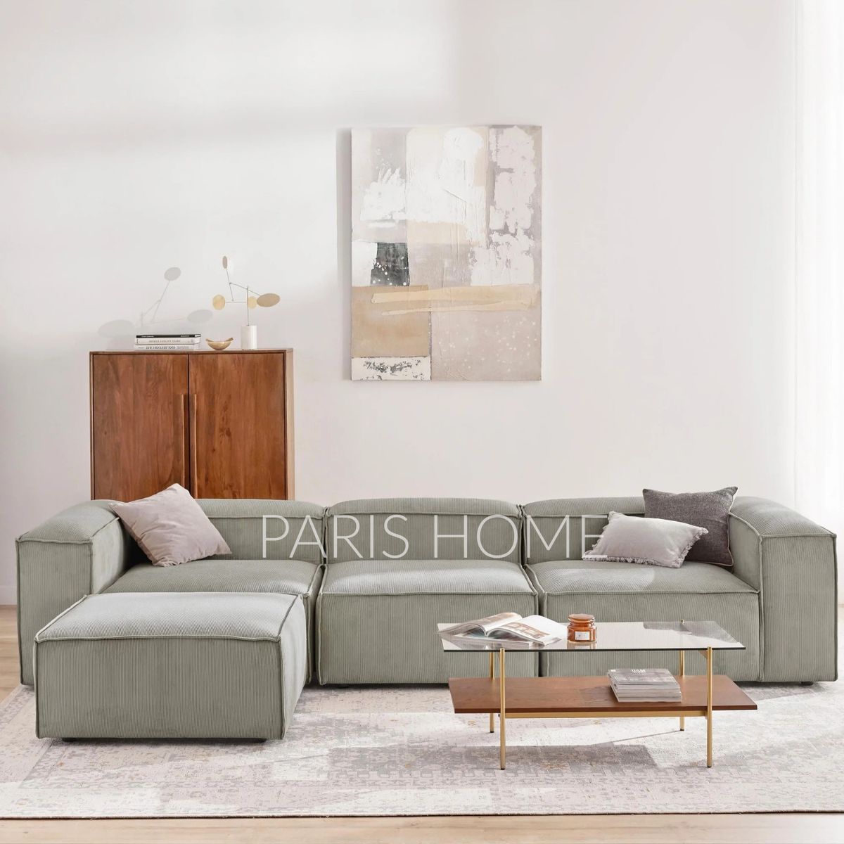 GENERICO - Seccional Rinconera 4 Plazas Monarch Pana - Gris