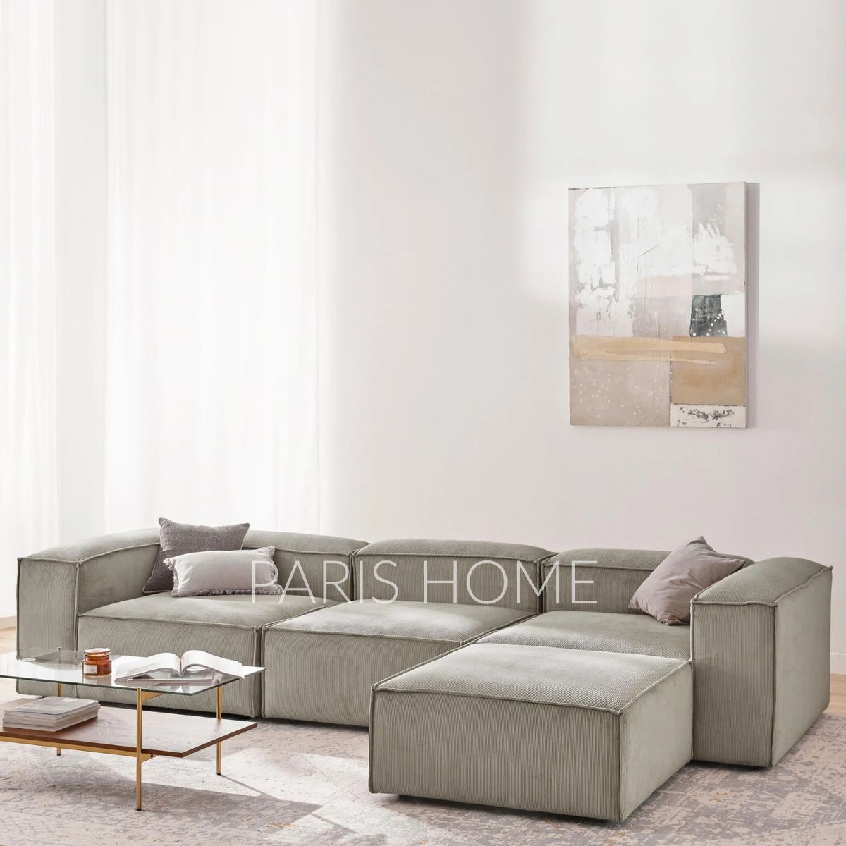 GENERICO - Seccional Rinconera 4 Plazas Monarch Pana - Gris