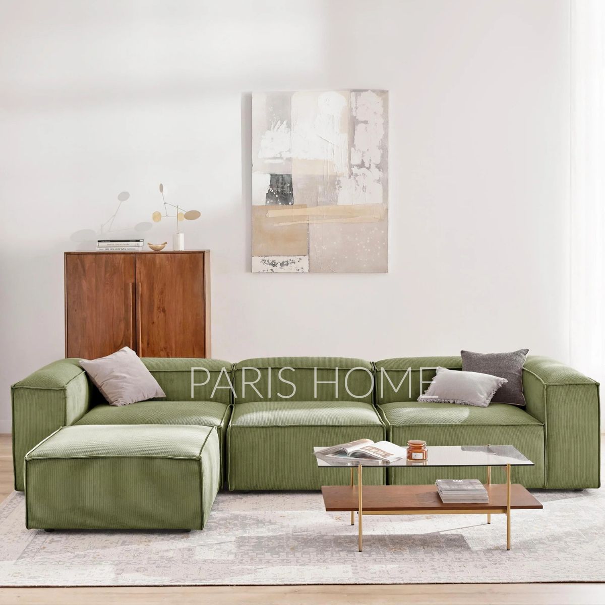 GENERICO - Seccional Rinconera 4 Plazas Monarch Pana - Verde Oliva