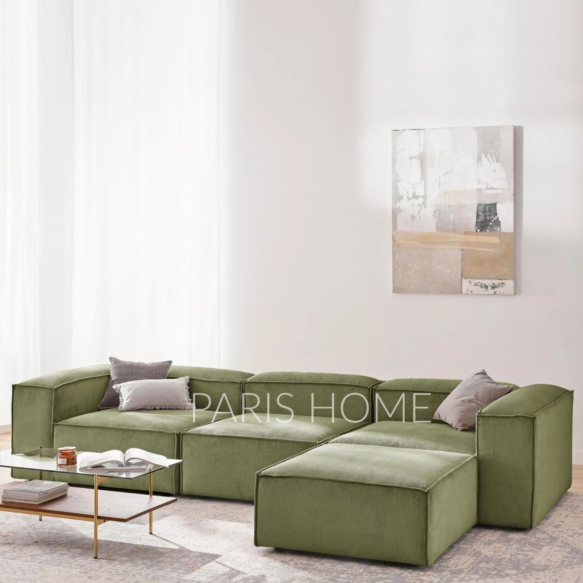 GENERICO - Seccional Rinconera 4 Plazas Monarch Pana - Verde Oliva