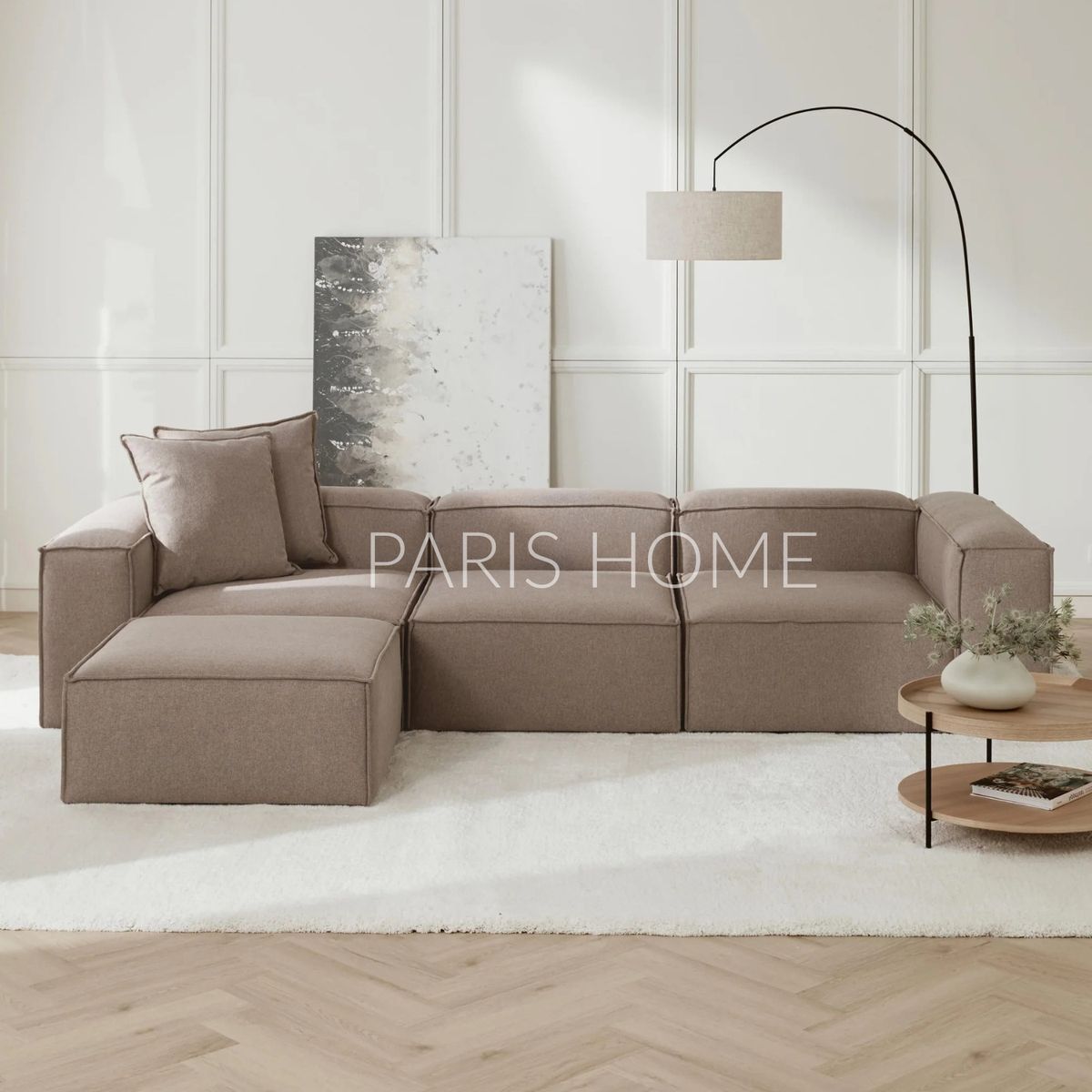 GENERICO - Seccional Rinconera 4 Plazas Monarch Tejido - Taupe