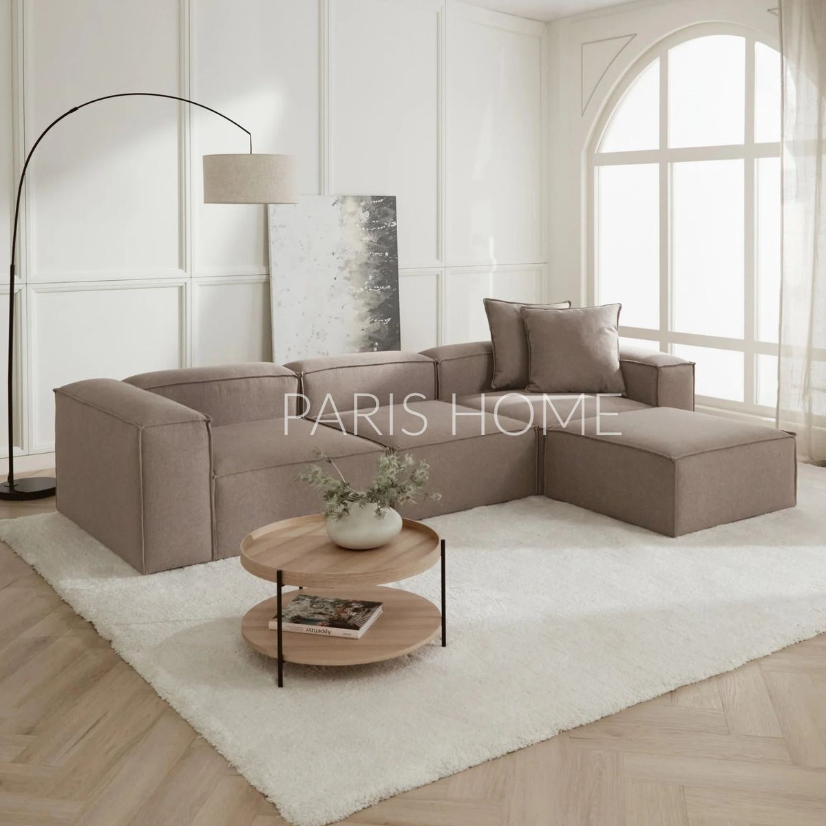 GENERICO - Seccional Rinconera 4 Plazas Monarch Tejido - Taupe