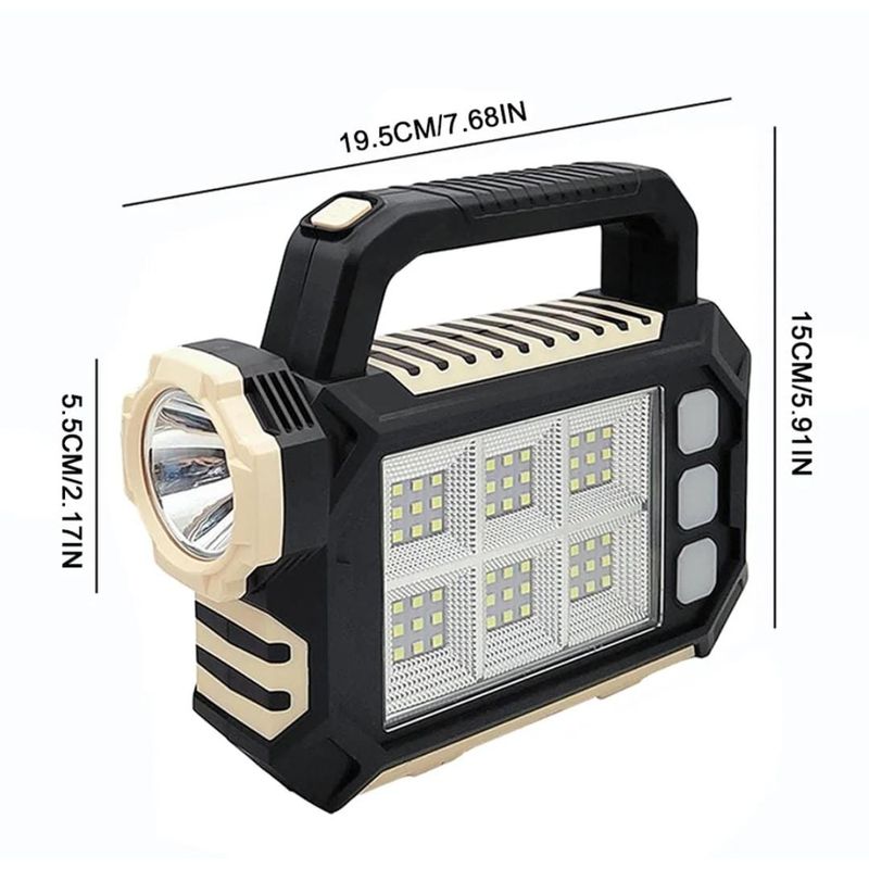 GENERICO - Linterna Con Panel Solar y Recargable