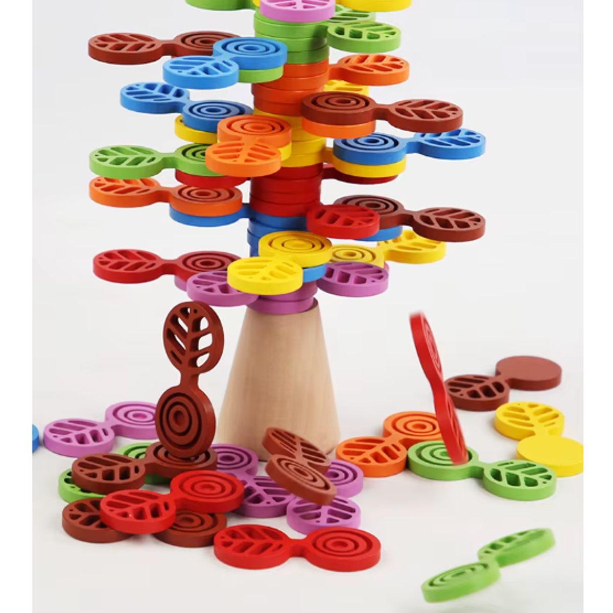 GENERICO - Juego didáctico en madera - Árbol en cascada - Montessori