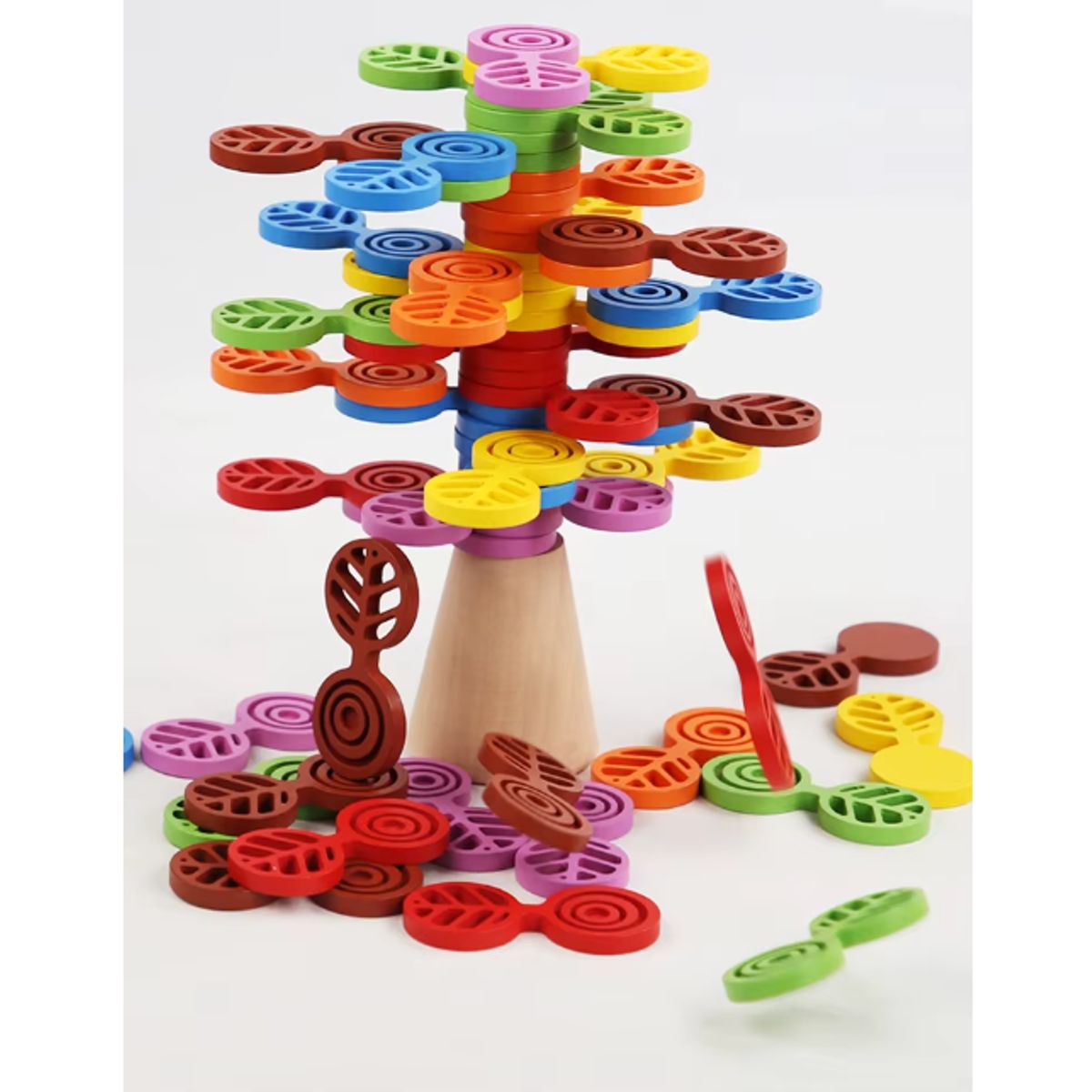 GENERICO - Juego didáctico en madera - Árbol en cascada - Montessori