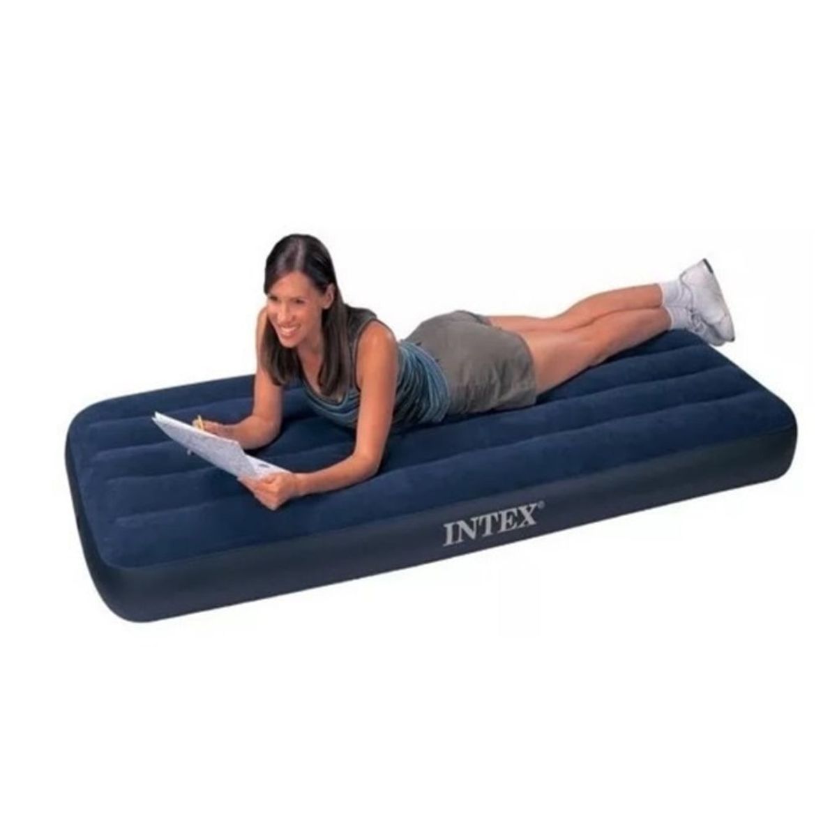 INTEX - Colchón Inflable  1.5 Plaza Camping