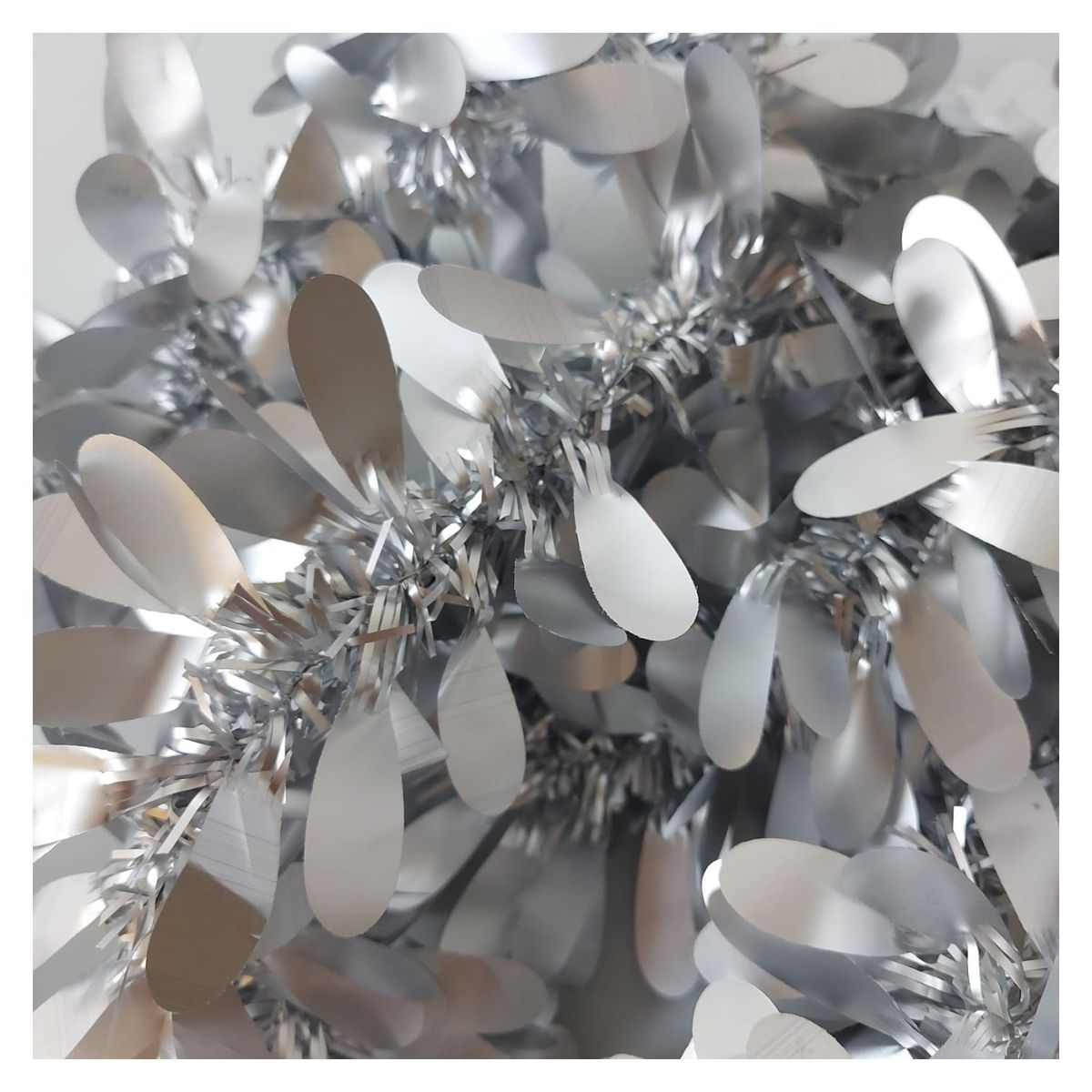 GENERICO - Guirnalda decorativa para fiesta 180 cm x 2 unid. -Plateada