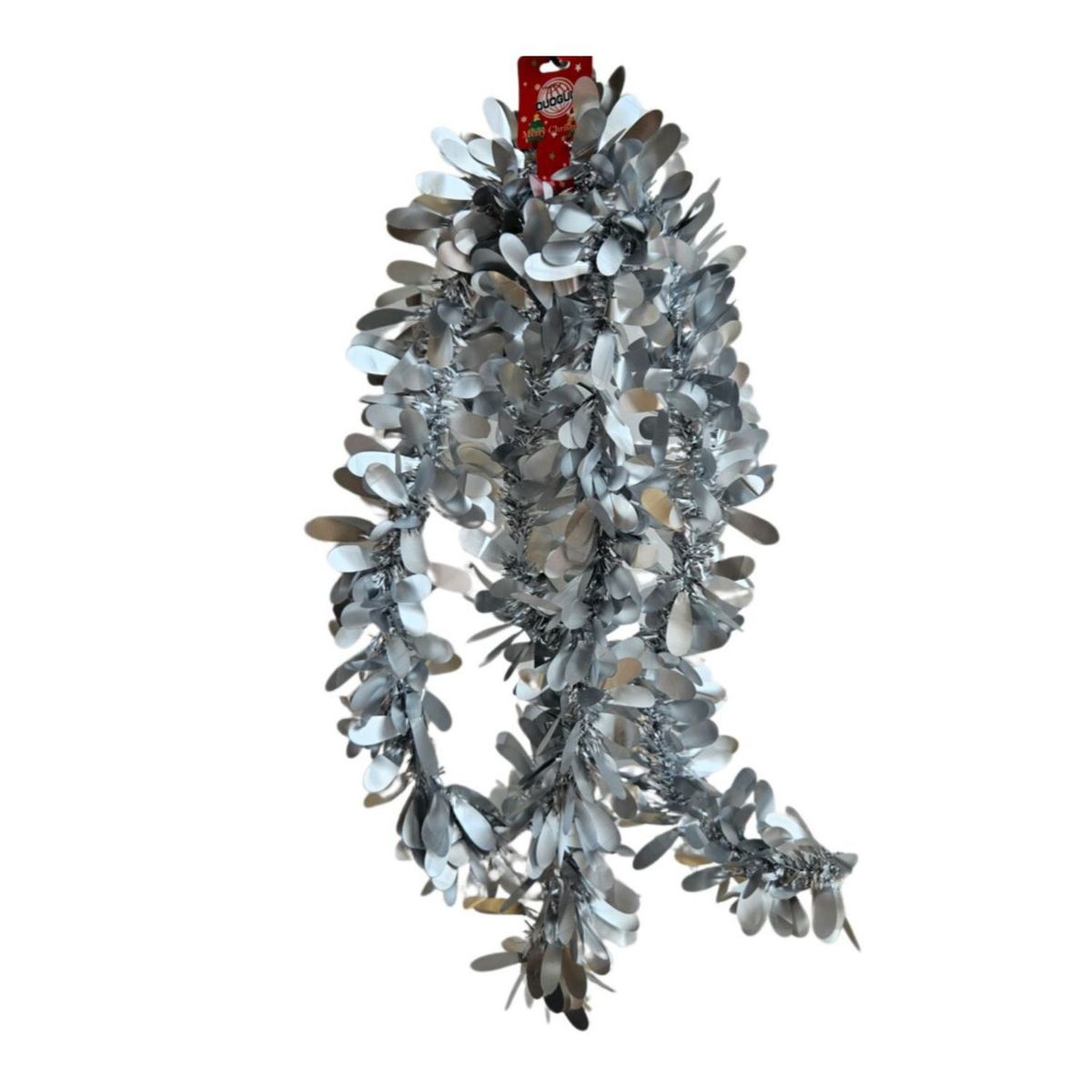 GENERICO - Guirnalda decorativa para fiesta 180 cm x 2 unid. -Plateada