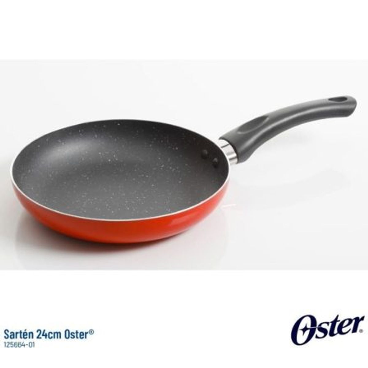 OSTER - SARTEN DE ALUMINIO ANTIADHERENTE LUNETA ROJA 24CM 125664 01 OSTER