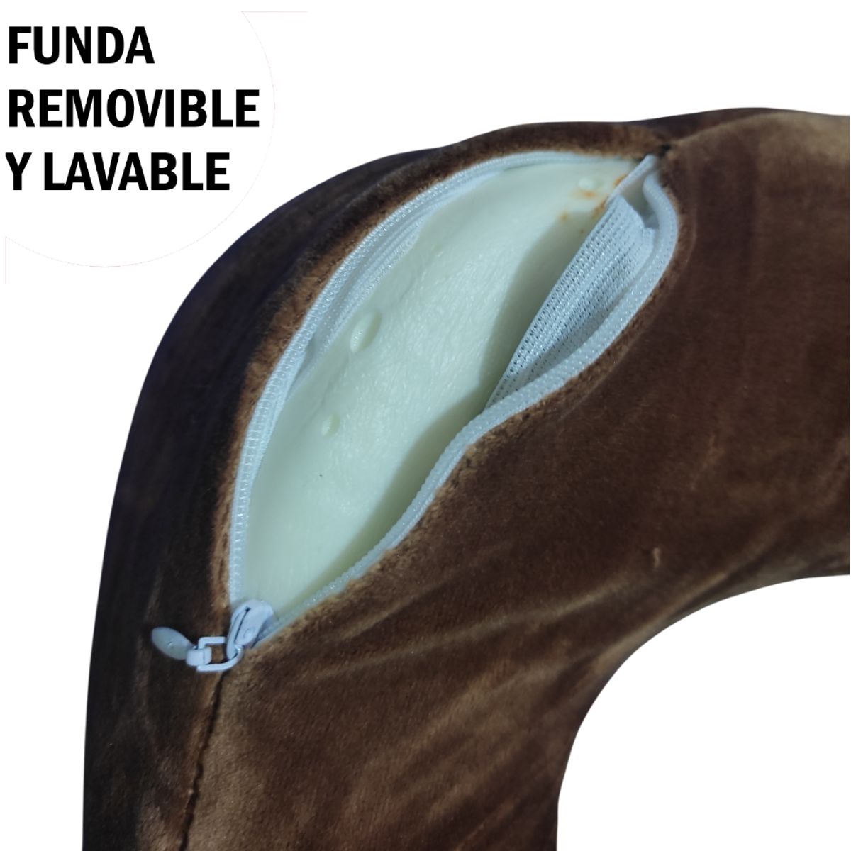 GENERICO - Almohada cojin de viaje para cuello - Marrón