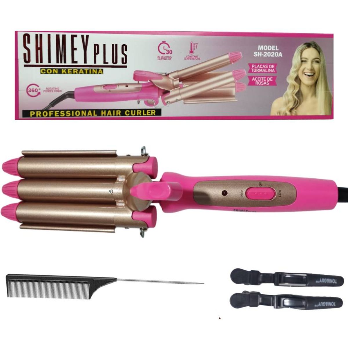 GENERICO - Rizador Ondulador de sirena SHIMEY PLUS