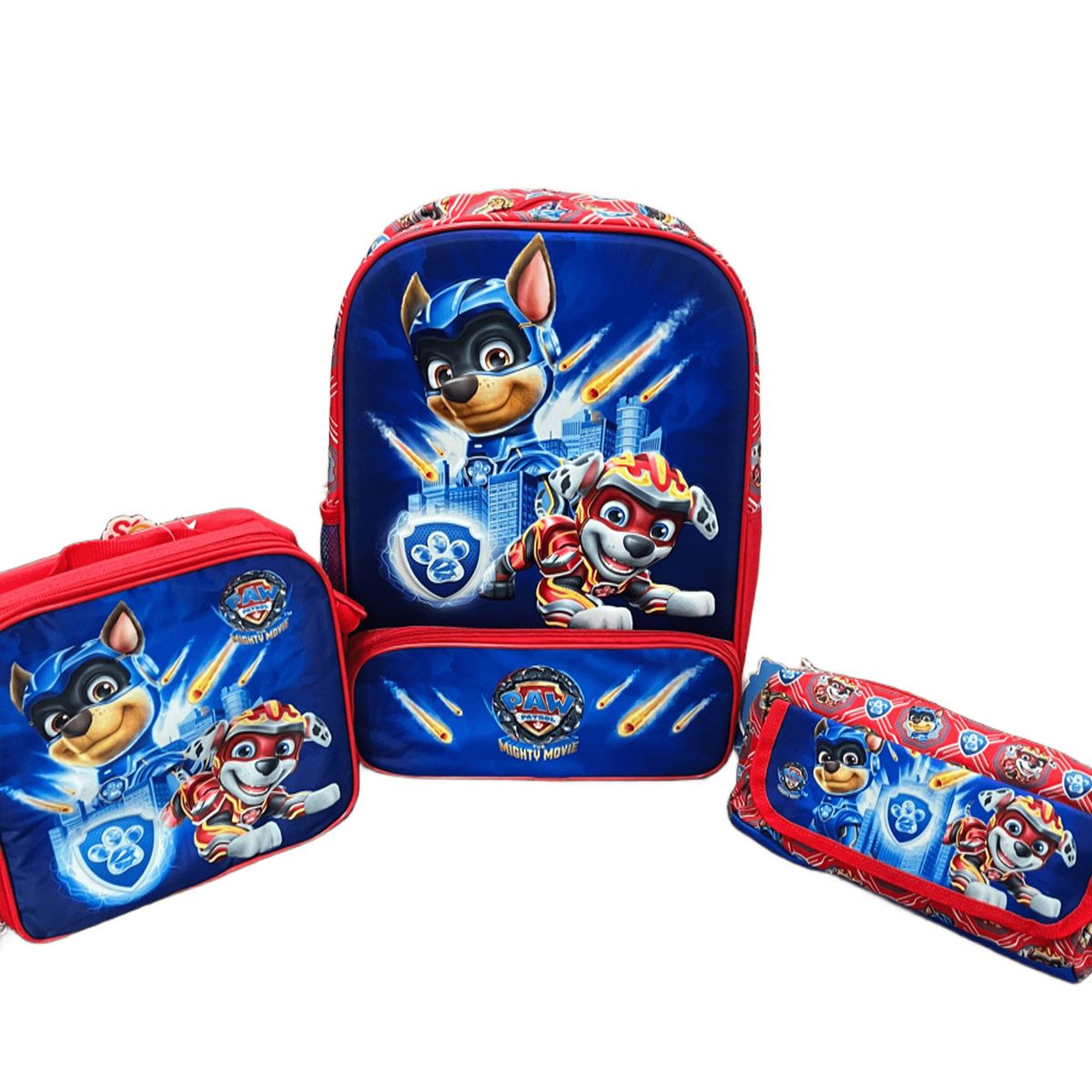 SCOOL - Mochila lonchera cartuchera Scool Ranger PAW PATROL  Set x 3