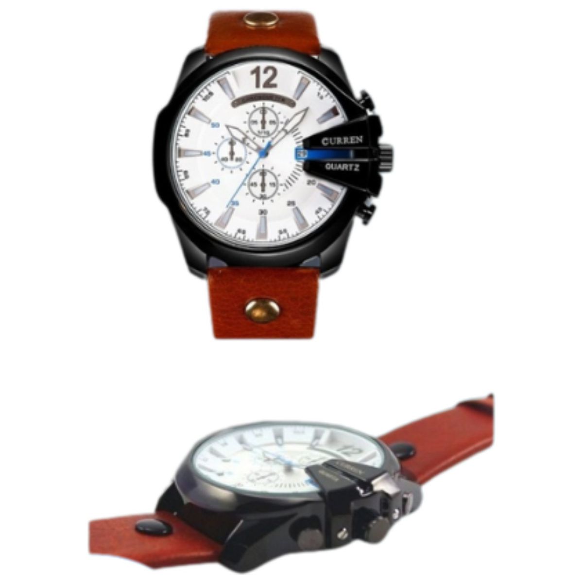 GENERICO - Reloj Curren - analógico de cuarzo para hombre Marrón y negro