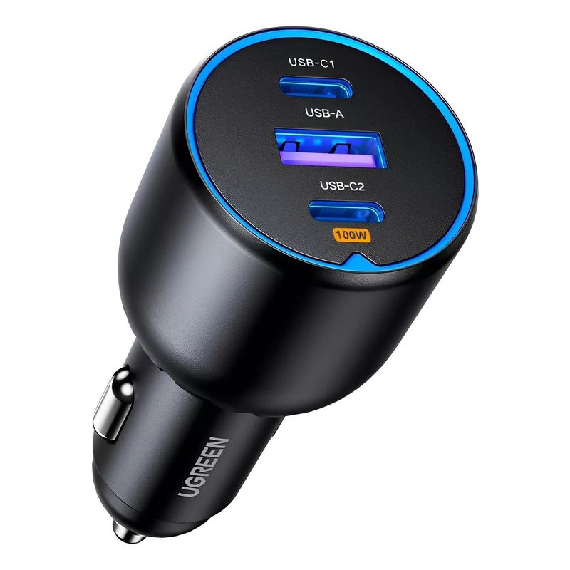 UGREEN - Ugreen Cargador para Auto 130W 2x USB-C 1x USB-A EC705 35025