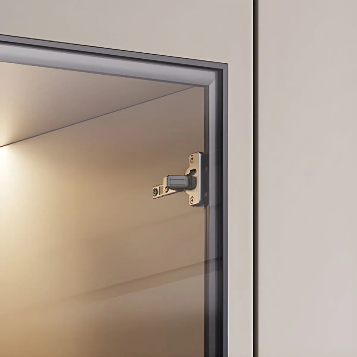 GENERICO - Vitrina Lorena Moderna Iluminada - Capri Y Negro