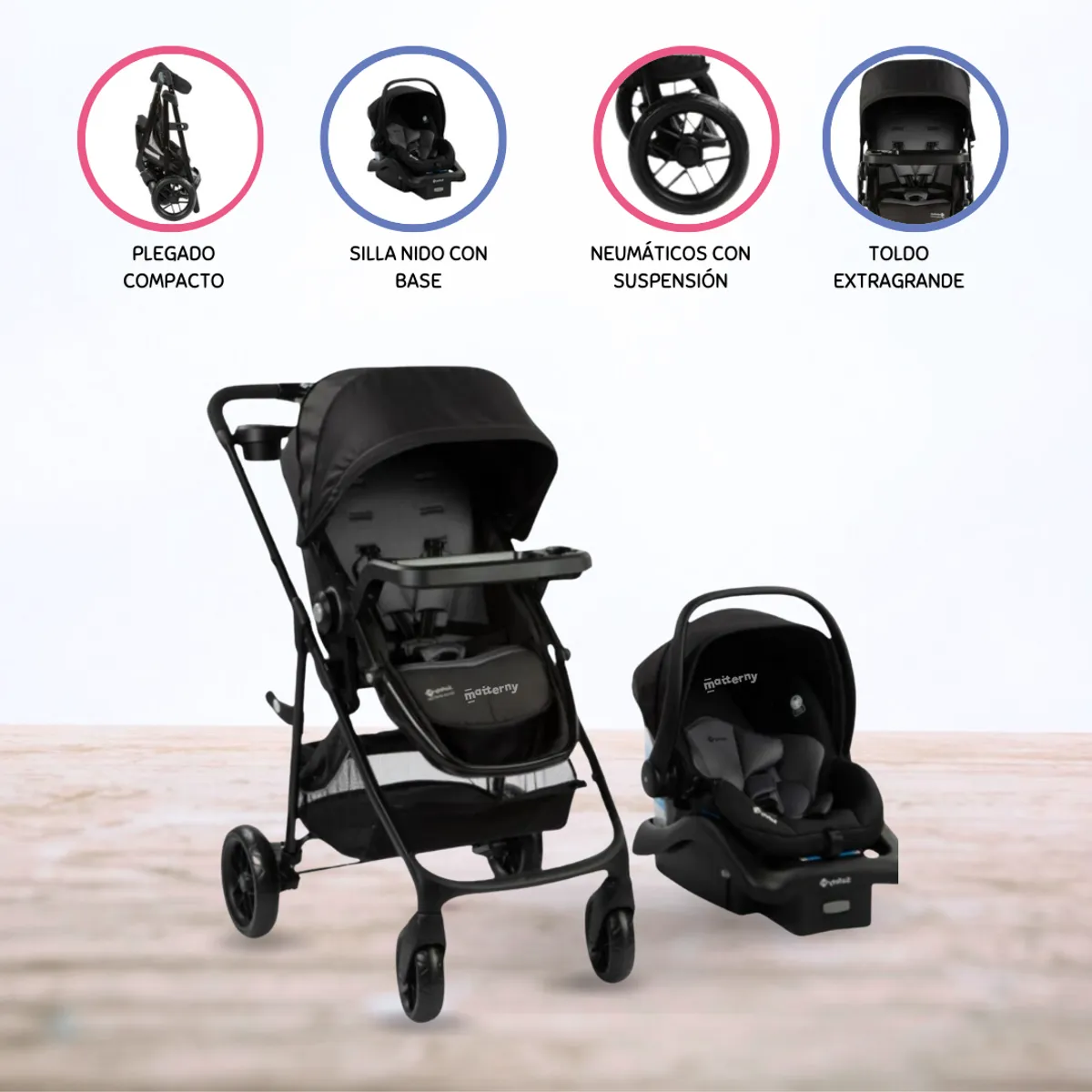 INFANTI - Coche Travel  System  «GROW  AND  GO»  NIGHT  SKY  LIME