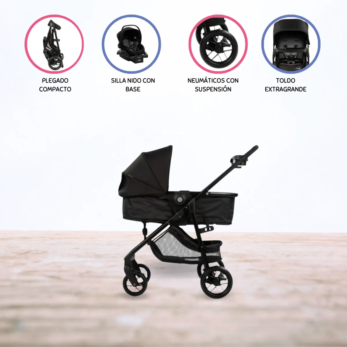 INFANTI - Coche Travel  System  «GROW  AND  GO»  NIGHT  SKY  LIME