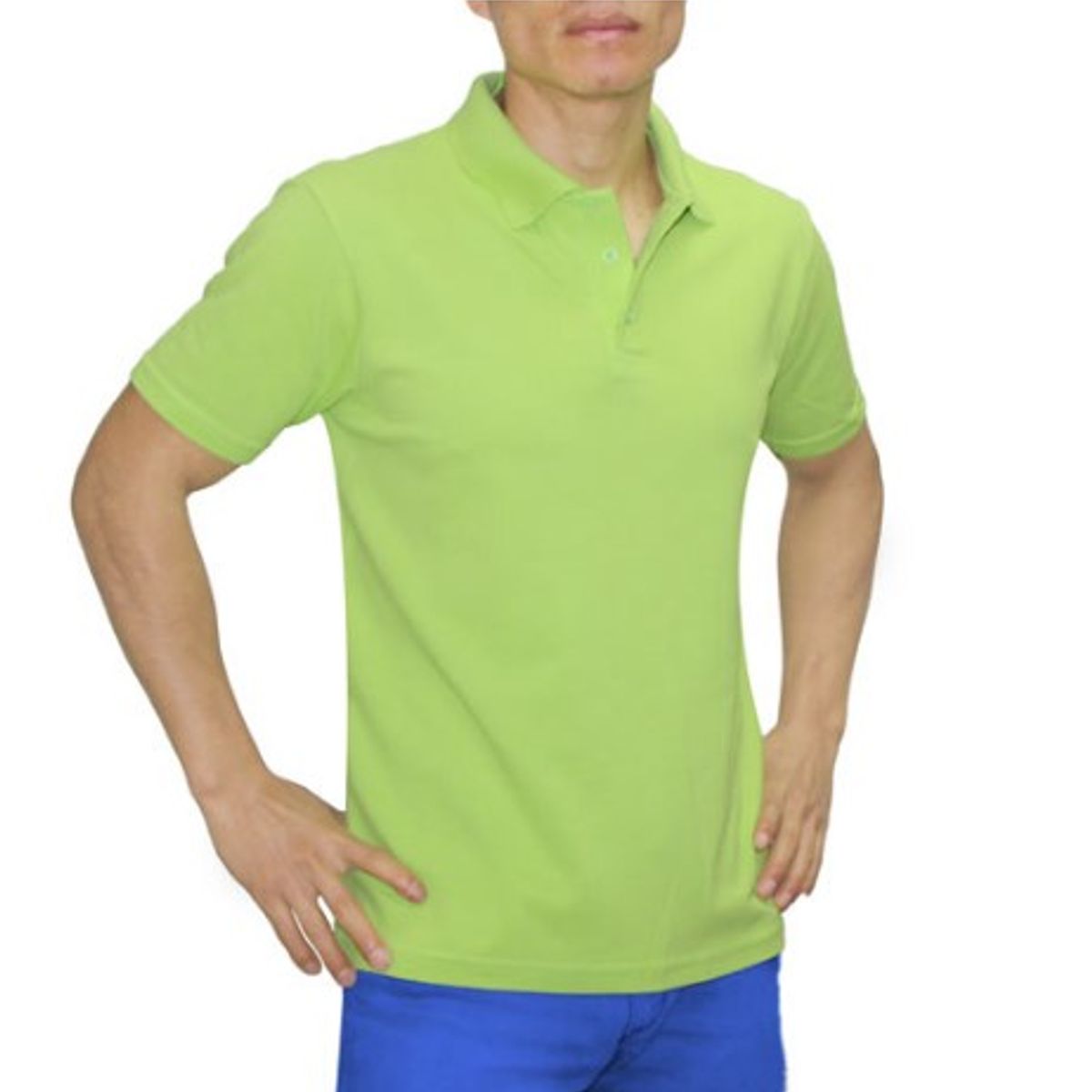 GENERICO - POLO CAMISERO MANGA CORTA VERDE MANZANA