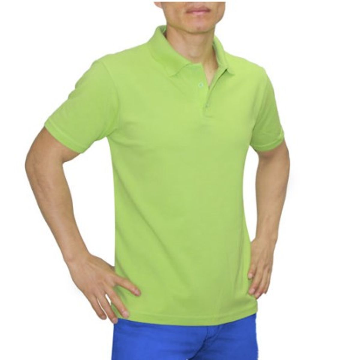 GENERICO - POLO CAMISERO MANGA CORTA VERDE MANZANA
