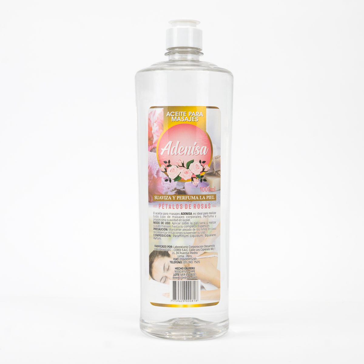 GENERICO - Aceite Para Masajes Pétalos de Rosas ADENISA FCO 1000 ML