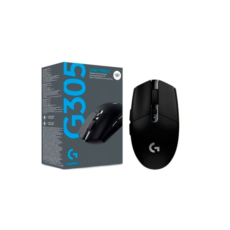 LOGITECH - MOUSE LOGITECH G305 LIGTHSPEED INALAMABRICO NEGRO