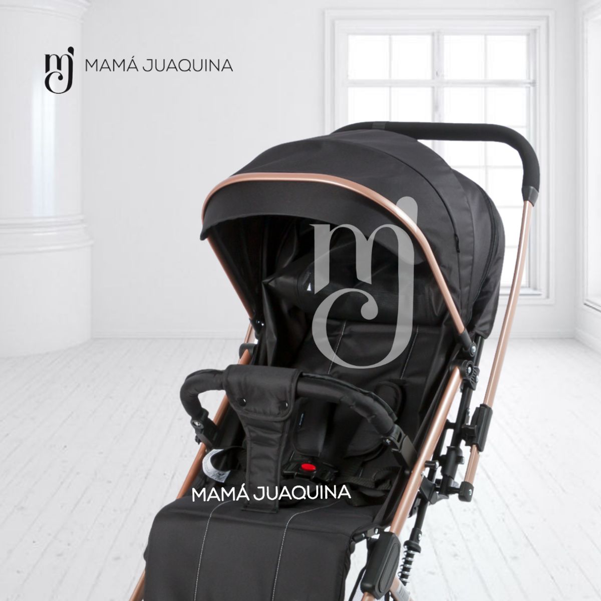 BEAUTIFUL - Coche Maleta para Bebé «PIAMONT» Edición Especial Negro