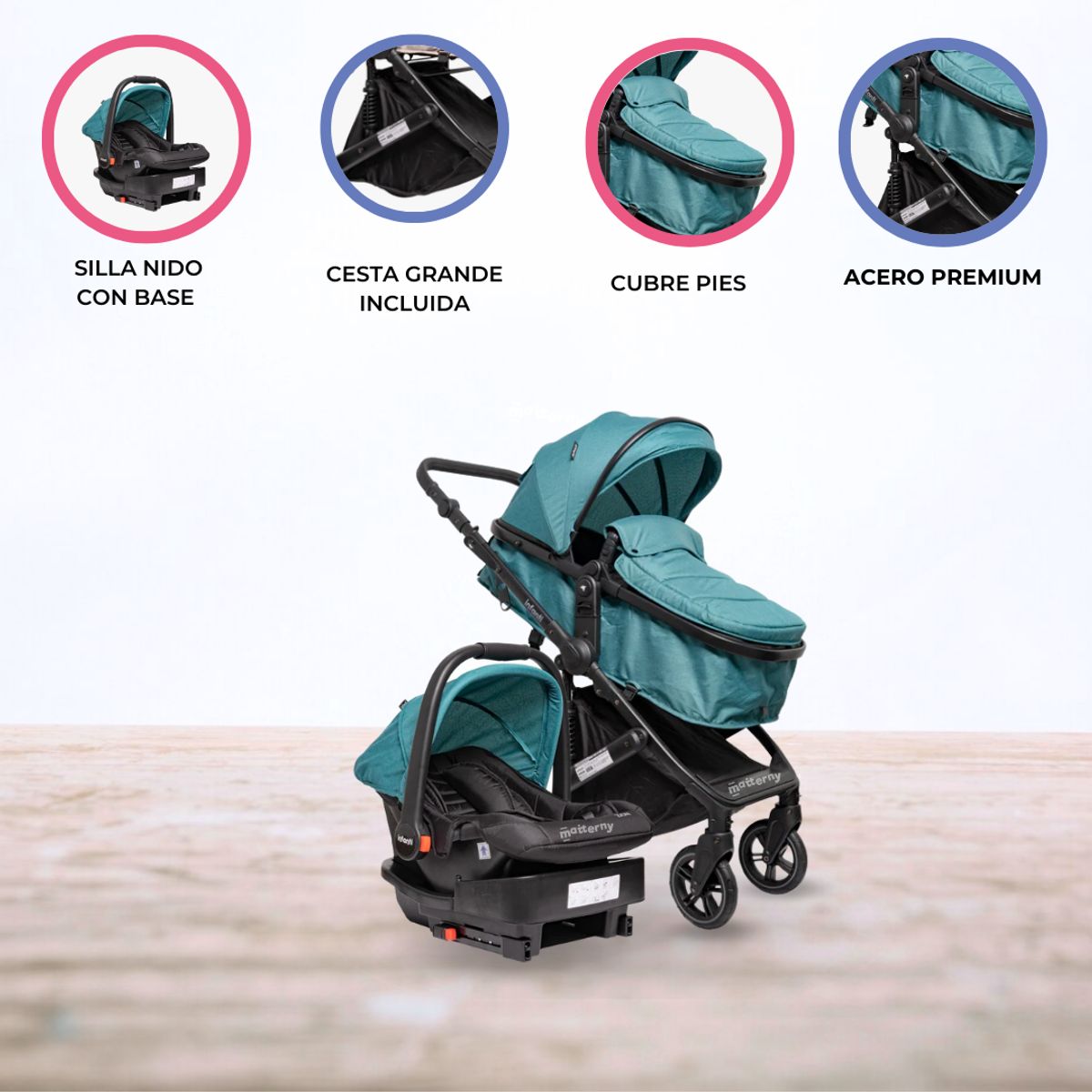 INFANTI - Coche Travel System «Epic 6G» BLUE