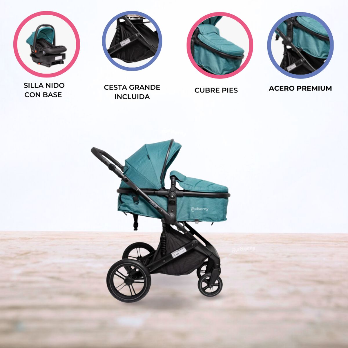 INFANTI - Coche Travel System «Epic 6G» BLUE