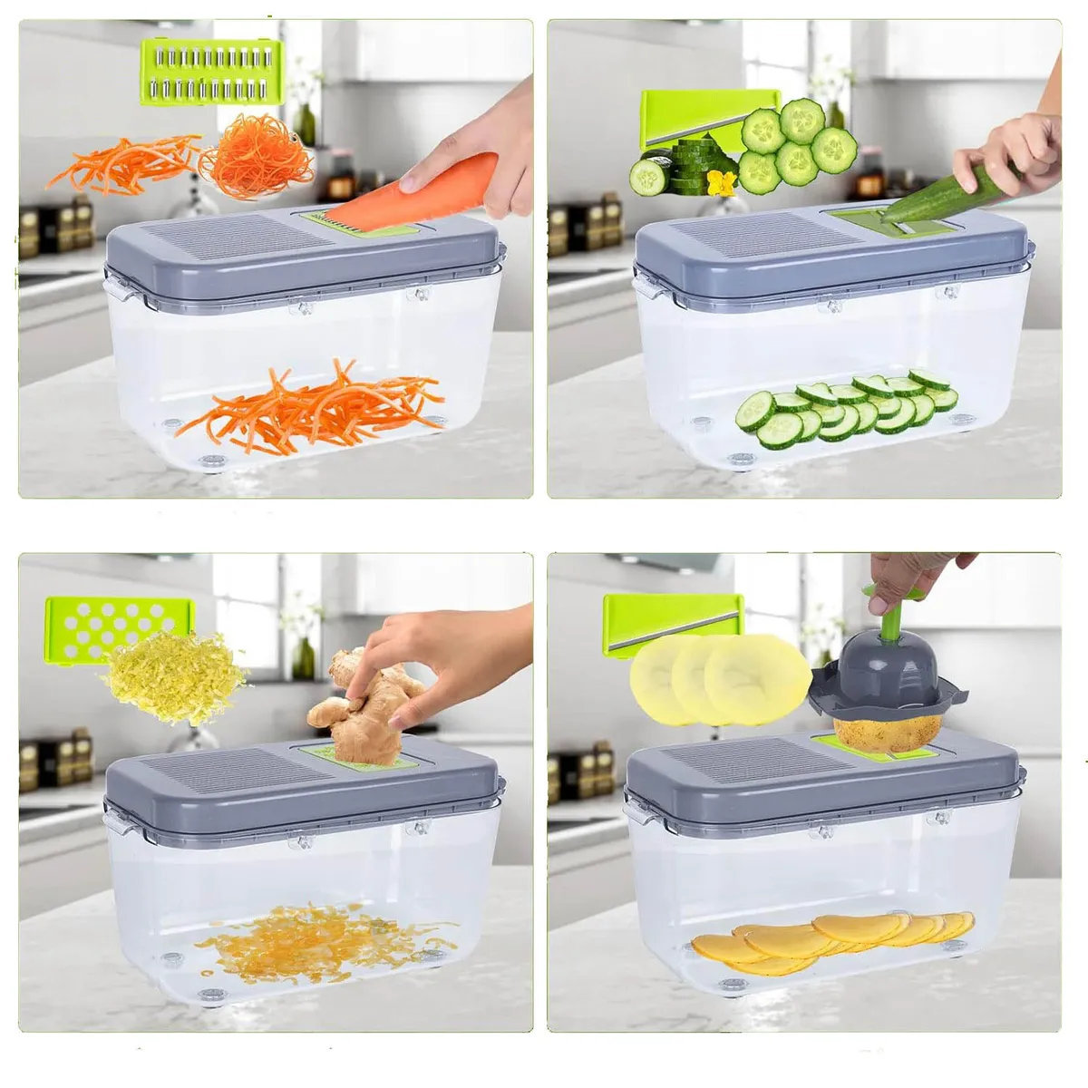 GENERICO - Rallador Picadora  Verduras y Frutas Multifuncional para toda ocasión